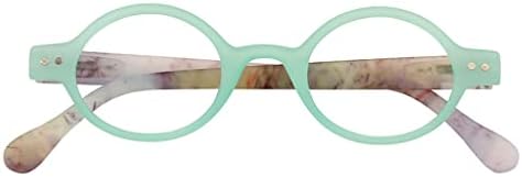N/A Рамки за очила за четене, Дамски слънчеви Очила, Прозрачни Кръгли Очила, Мъжки Стилни (Цвят: D, размер: + 350)