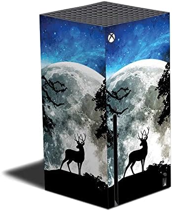 Корица MightySkins, съвместима с Xbox Series X - Moonlight Deer | Защитно, здрава и уникална Vinyl стикер | Лесно