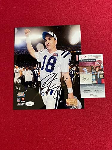 Пейтън Манинг, снимка с автограф (JSA) 8x10 (Indy Colts) Реколта / Рядка - Снимки NFL с автограф