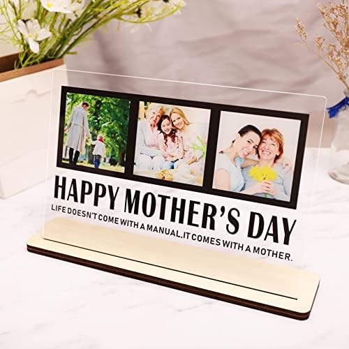 souleather Подарък за Деня на Майката/Акрил Рамка За Снимки на Мама / Подарък Кутия за Ден на майката/ Идея за подарък