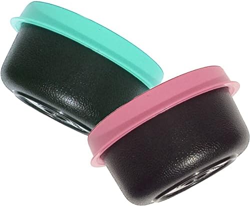Комплект съдове за готвене Tupperware от 2 мини парченца черен на цвят по 1 унция, Розови и Мятно-зелени печати.