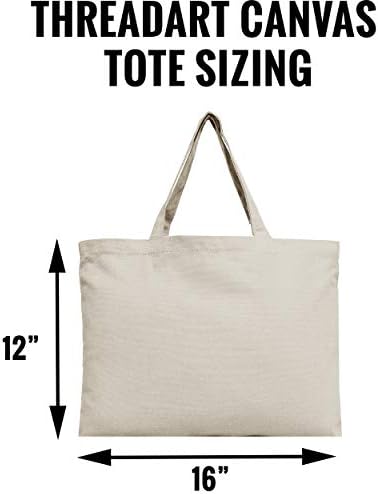 За многократна употреба Холщовые чанти Threadart от памук за повишена здравина опаковка от 6 броя | За бродерия,