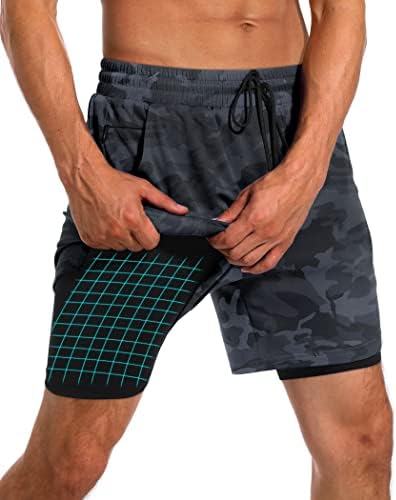 Мъжки спортни къси панталони Milin Naco, бързо съхнещи Шорти за бягане с джобове, Спортни къси панталони от мрежата