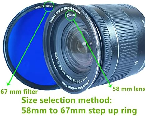 Преходни пръстен със стъпка от 58 до 72 mm, обектив 58 мм на филтъра 72 mm (от 58 мм до 72 mm)