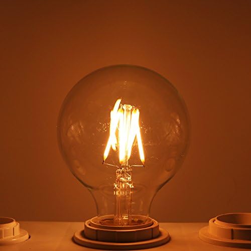 Mengjay® 1 Бр. Led лампа с нажежаема Жичка Edison Vintage Vanity Globe G80 Dimmbar 4 W, Еквивалентна 30 W електрическата