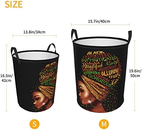 Африканска Чернокожая Кошница за дрехи за Момичета 38л Персонални Кошница за Дрехи с Дръжки За Пране на Дрехи