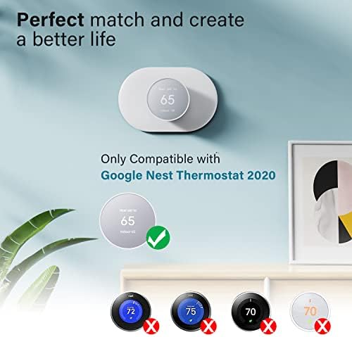 Съвместимост с Google Nest Thermostat 2020 Покриване на стенните панели, Плоча термостата Nest, Комплект гарнитури