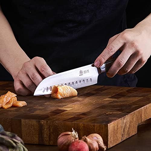7-инчов Нож за рязане на зеленчуци серия от KYOKU Daimyo + 5-инчов Универсален нож + 7-инчов Нож Santoku - Японска