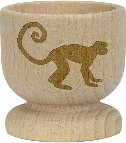 Дървена чаша за яйца Azeeda Зашити обезьянка (EC00022714)