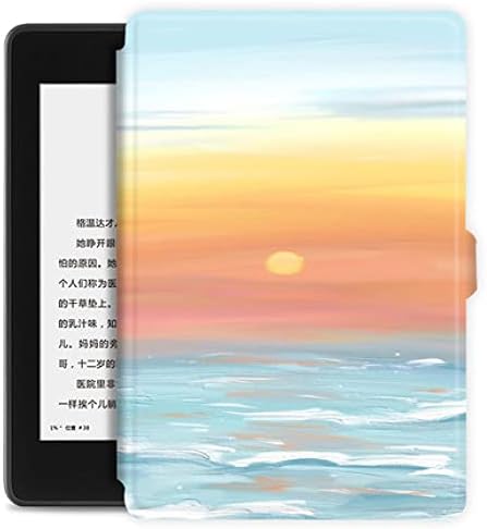 Калъф за Изцяло Нов Kindle Oasis 2017 премиум-клас, изкуствена кожа, хитър калъф с функция за автоматично събуждане