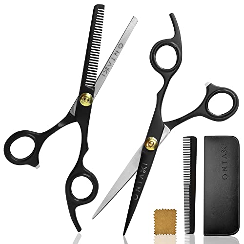 Набор от филировочных ножица за подстригване на коса ONTAKI - Професионален Комплект ножици за коса с Обща дължина