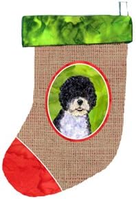 Коледни Чорапи за португалска Водна кучета Carolin's Treasures, 11 x 18, Многоцветен