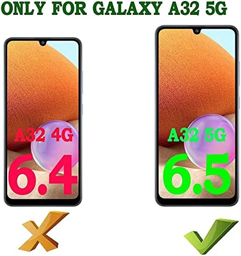 Чанта-портфейл LBYZCASE Samsung Galaxy A32 5G, Калъф за телефон Galaxy A32 5G, устойчив на удари Защитен Тънък Кожен