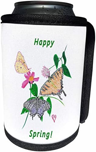 3. Рисуването на цветя и пеперуди в стил пуантилизма с помощта на. - Опаковки за бутилки-охладители (cc_357438_1)