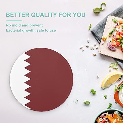 Стъклени Дъски за Рязане с Флага на Катар, през Цялата Разделочный Блок, Персонални Подложки за Кухня, Лесно Миещи