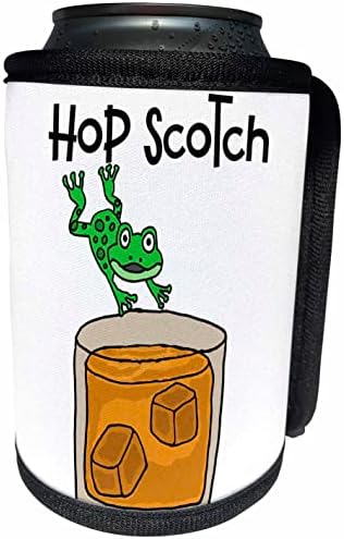 Триизмерна Забавно Сладко жаба, прыгающая в чаша за шотландското уиски. - Опаковки за бутилки-охладител (cc-369367-1)