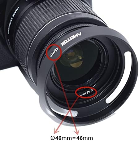 46-мм сенник за обектив за обектива на камерата е Съвместима с всички марки лещи Ø46 mm. Пример 75mmf/2.5 SUMMARIT;