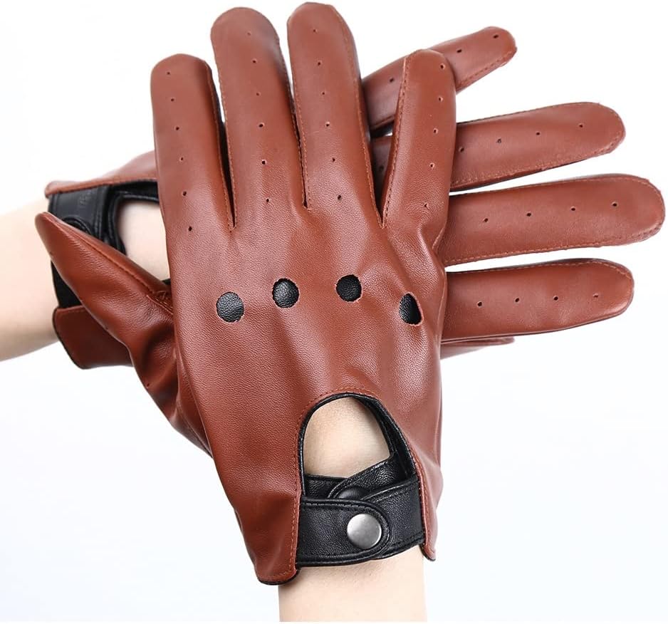 n/a Улични Кожени мъжки ръкавици Удобни Ръкавици, Тънки Мъжки кожени ръкавици (Цвят: D, Размер: XL Код)