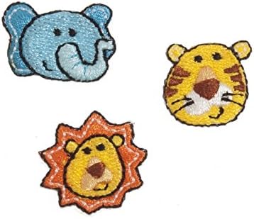 Изготовьте в завода на бод или пришейте на тъкани Приложението с изображение на Лъв, Тигър и Слон - в опаковка от