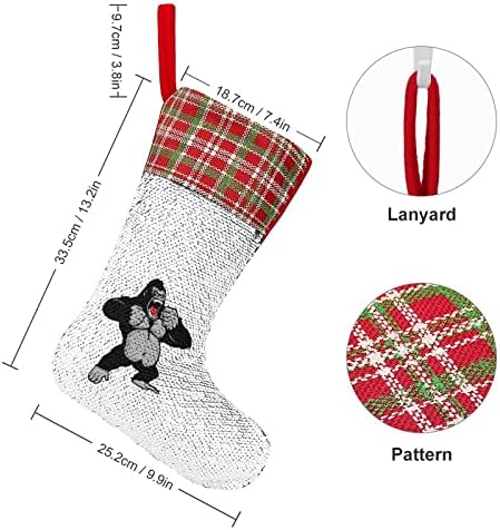 Невероятни Коледни Чорапи с Пайети Kingkong, Блестящи Стенни Висящи Украси, Украса за Коледната Елха, Празнична