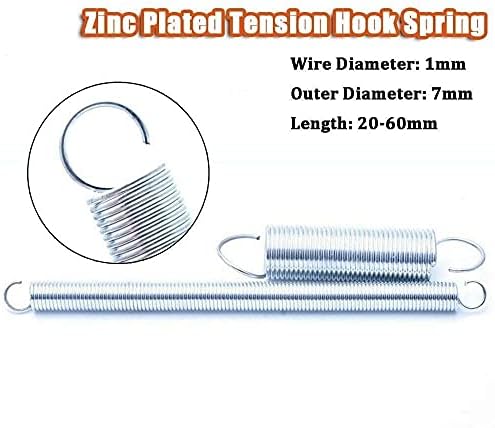 Система за компресиране на HAIBING Spring Диаметър на жицата 1 мм, бяло Поцинкована Външен диаметър 7 мм, Пружина