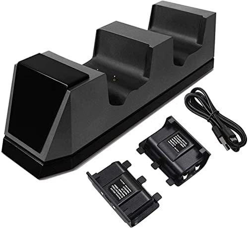 Зарядно устройство за контролер NONMON Акумулаторна Батерия за Xbox Xbox One One X Xbox One S, 2 батерии, Черен