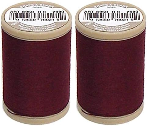 Комплект от 2 опаковки - Coats & Clark - Плътен конец Dual Duty XP -бордо цвят s950-2980125yds всяка