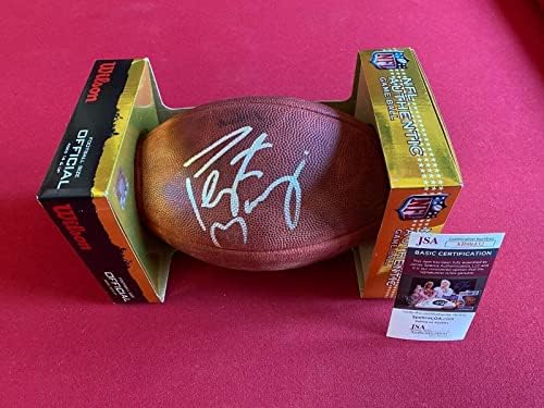 Пейтън Манинг С автограф (JSA) Официален топка за футбол NFL (Рядък / Ретро) - Футболни топки с автографи