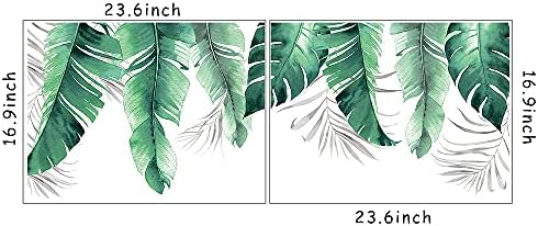 ACEXINYAN Тропически Листа Стикери За Стени, Подвижни Джунглите Зелени Палми Растение Етикети на Стената на Хола,