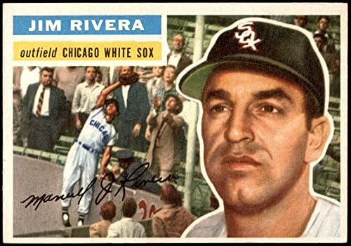 1956 Topps 70 Джим Ривера Чикаго Уайт Сокс (Бейзболна картичка) EX/Mount Уайт Сокс