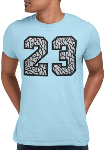 Тениска в тон мъжка тениска с графичен принтом ретро Йордания 23 Elephant, Тениска с Графичен принтом 23 Слон в