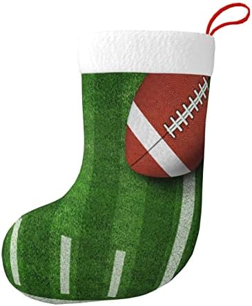 Коледни Чорапи Augenstern, Линия на Двора за Американски Футбол, Двустранни Окачени Чорапи За Камината