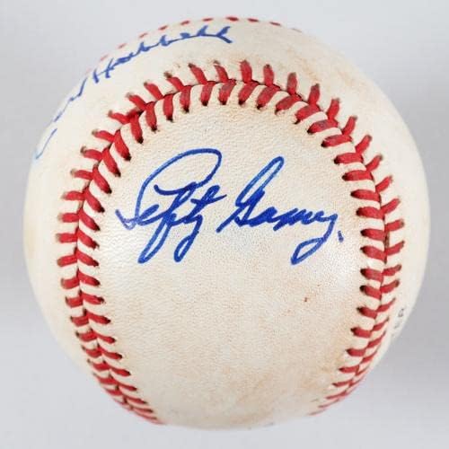 Карл Hubbell и Левти Гомес подписаха Бейзболен договор – COA JSA - Бейзболни топки с автографи