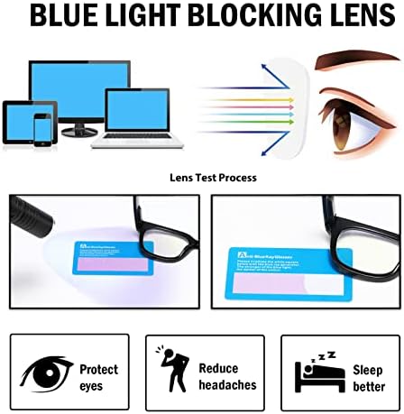 ZXYOO, 3 опаковки очила за четене в стила на Опра за жени и мъже, компютърни ридеры, блокиране на синя светлина,