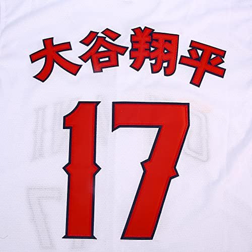Volquez Мъжка Бейзболна майк Ohtani 17# Ушити ризи Shotime Битник в стил хип-Хоп