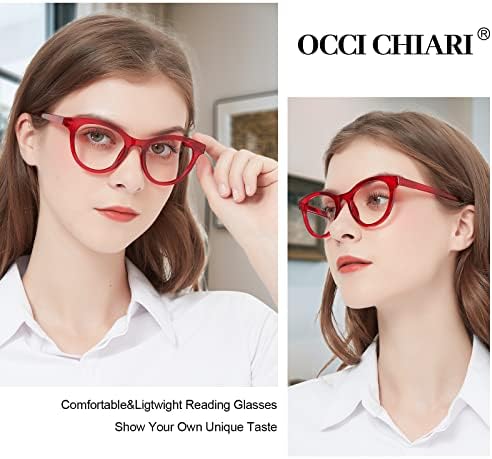Дамски Дизайнерски Очила за четене OCCI CHIARI Reader 1.0 1.5 2.0 2.5 3.0 3.5 4.0 5.0 6.0 1.25 1.75 2.25 2.75