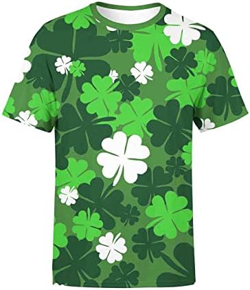 Мъжки тениски WOCACHI на Деня на Св. Патрик, по-мръсни, с къс ръкав, Зелени Тениски с графичен дизайн, Потници,