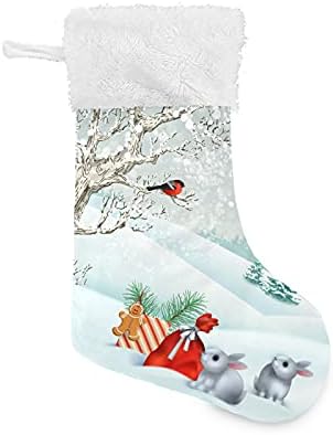 Коледна Зимна Сцена Коледни Чорапи, Големи Коледни Чорапи за Коледно Детска Стая, Камина, Окачени чорапи Чорапи