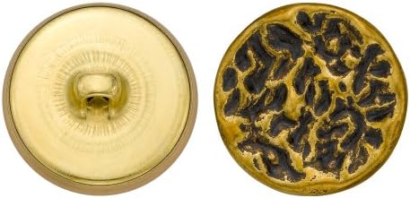 Изделия от метал C&C 5044 Метална Пуговица под формата на мидени черупки, Размер 36, Антично злато, 36 броя в опаковка