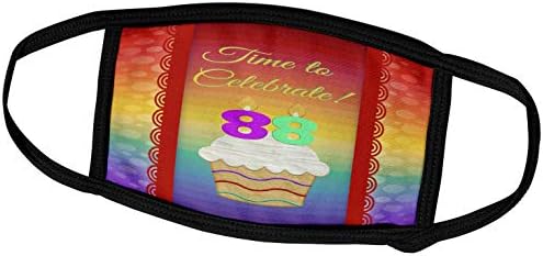 3D Дизайн на покани за рожден Ден Бевърли Търнър - Cupcake, Брой Свещи, Време, Покана Отпразнува 88-та годишнина