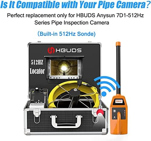 Сонда-предавател HBUDS 512 Hz, IP68 Водоустойчив корона камера HD с диагонал 0,9 инча, Подмяна само за HBUDS IHBUDS Anysun серия 7D1, система за камери за разглеждане на подводните на ка