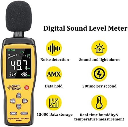 ZLXDP Цифров Измерител на нивото на Звуково Децибела шум на Аудио Тестер 30 ~ 130 DBA Цветен LCD дисплей Авто Микрофон DB Метър