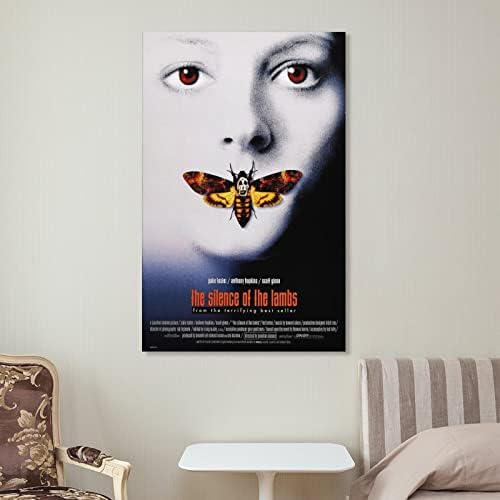 Мълчанието на агнетата 1991 Плакати с филми (2) (1) Стенни Щампи върху платното за декора на стените, Интериор за