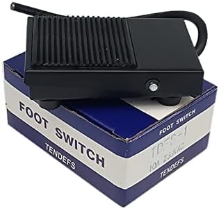 BASNI 1 бр. Foot switch Желязо/, пластмасов корпус FS-1, Незабавен ключа за управление, Електрически педал за хранене 10A 250VAC (Цвят: Пластмасов кратък тел)