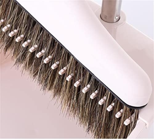 H Метла Набор от совков за прибиране на коса с Незалепващо покритие, Домакински Малка Комбинирана метла, Прозрачна