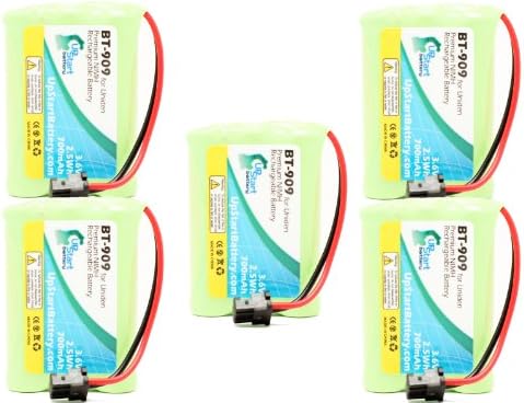 5 Опаковки - Подмяна на батерията Uniden TRU9465 - Съвместим с акумулаторна батерия за безжичен телефон Uniden (700