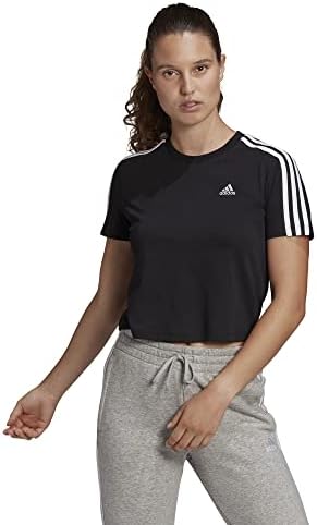 Укороченная тениска adidas Women ' s Essentials Свободно Намаляване на 3 ленти