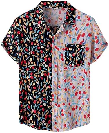 DAZLOR Мъжки Ежедневни Хавайски Ризи С Къс ръкав Копчета, Лятна Тропическа Плажна Риза С Модерен Принтом, Ретро
