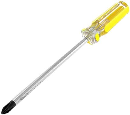 Филипс отвертка X-DREE с магнитен връх 5 мм x 102 мм, Жълта пластмасова дръжка, Филипс отвертка (Cacciavite a croce