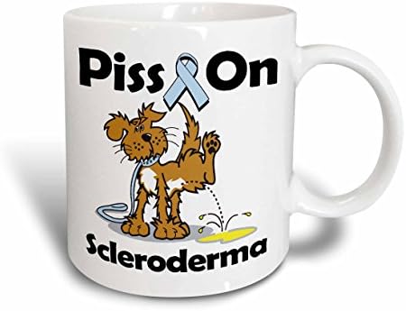 Керамична Чаша 3dRose Я On Scleroderma Awareness Ribbon Cause Design, 11 грама, Бяла